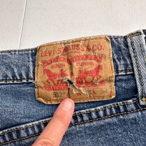 Levis Mens 502 Regular Taper Jeans W32 L31 Blue Denim Classic Vintage Relaxed - Picture 11 of 11
